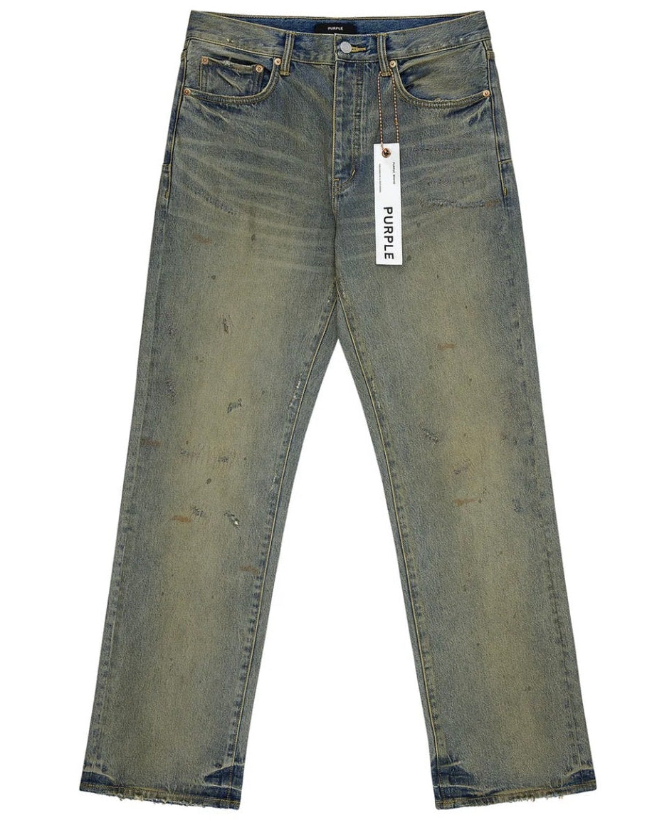 P011 Dirty Oil Repair Jeans
