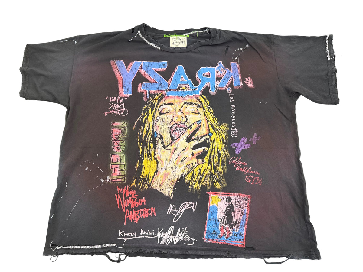 Krazy Ambitions Kall Me Krazy Tee Shirt Black