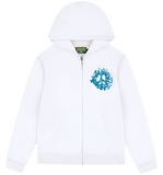 Denim Tears University Zip Hoodie White