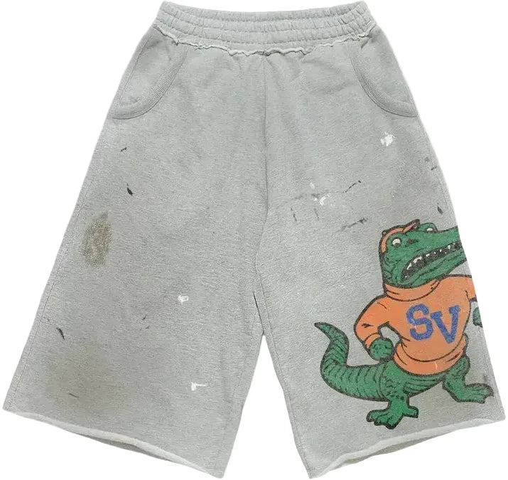 Saint Vanity Gator Grey Shorts