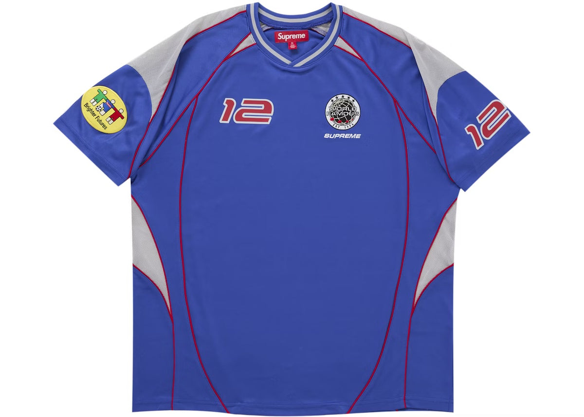 Supreme Piping Soccer Jersey Blue