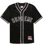 Supreme Mitchell & Ness Satin Baseball Jersey Black