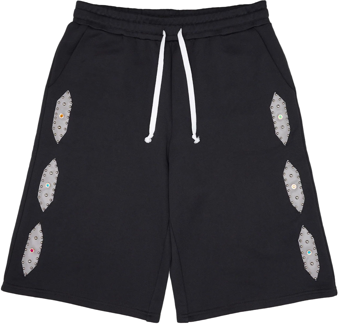 Azva Cactus Studded Sweat Shorts