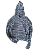 Birth Of Royal Child Striped Knit Hoodie Gray