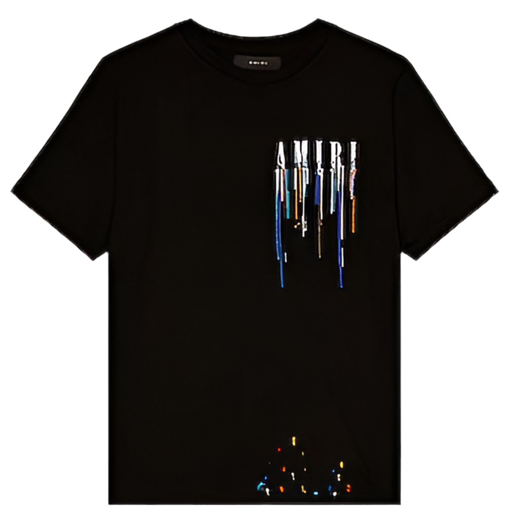 Amiri Paint Drip Small Logo Tee Shirt