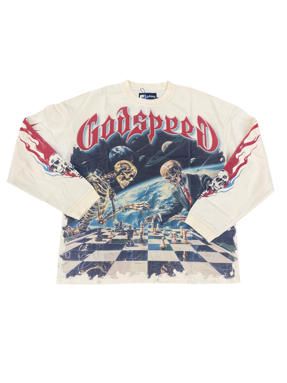 Godspeed Checkmate Bone Long Sleeve Tee