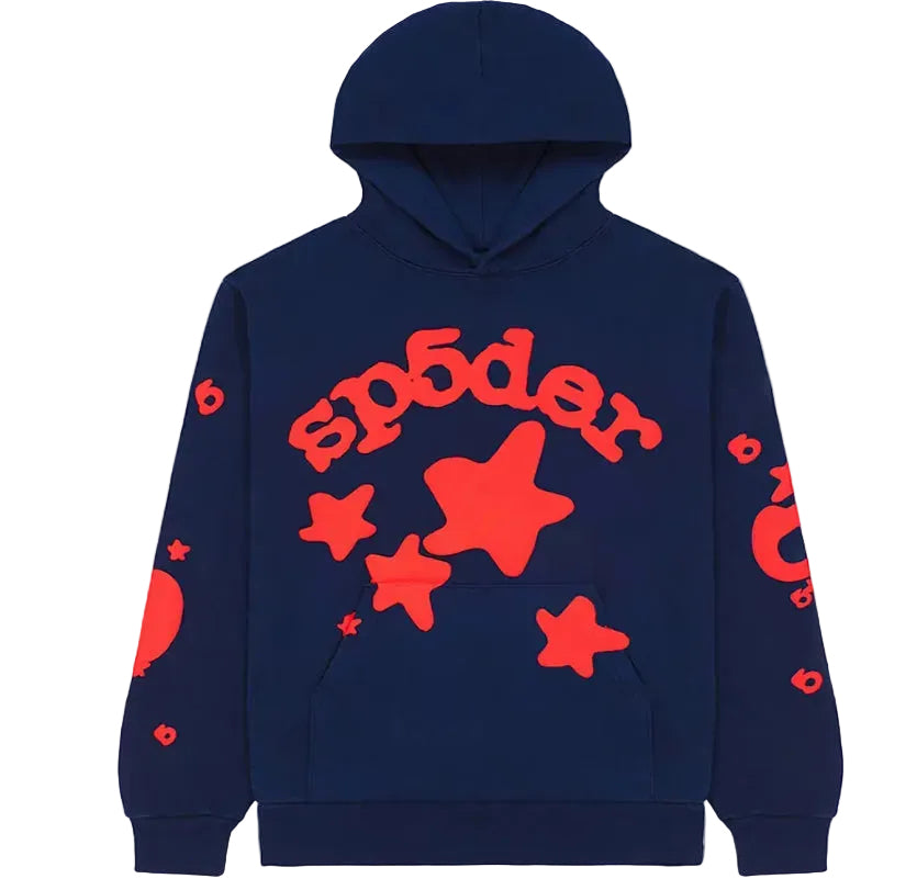 Sp5der Navy Beluga Hoodie