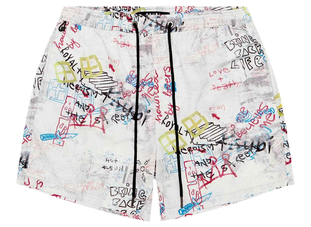 Ksubi Skrawler White Board Shorts