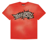 Hellstar Cracked Distress Tee Red