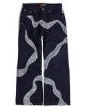 Birth Of Royal Child Silver Maze Denim Pants
