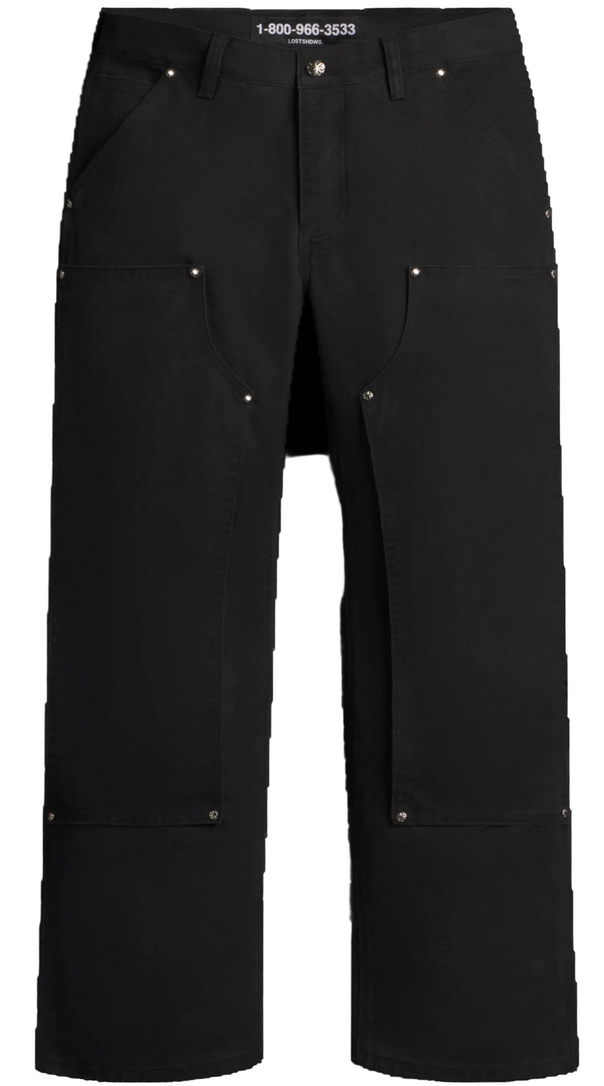 Lost Shdws Detached Double Knee Jeans Black