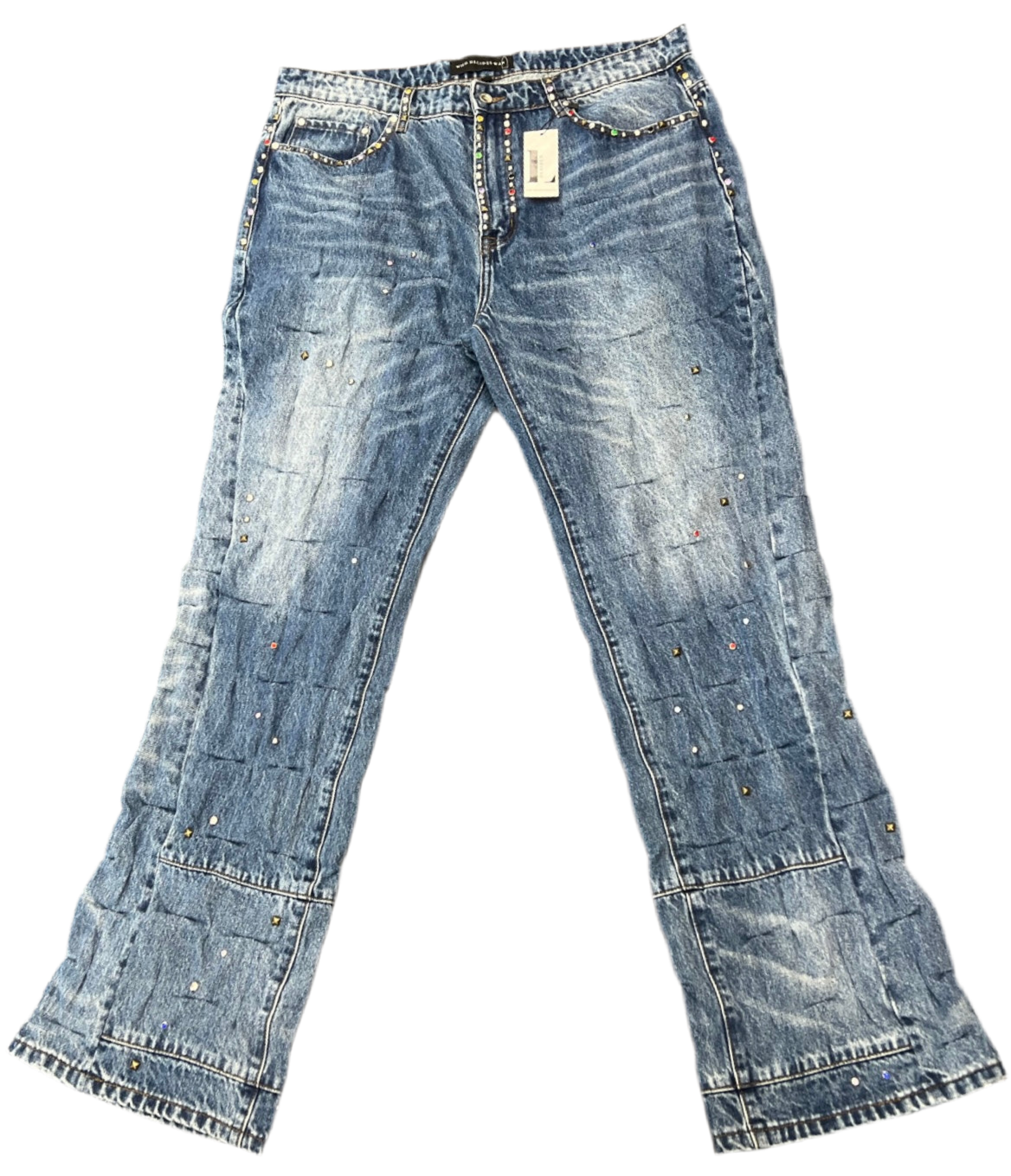 Who Decides War Blue Studded Jeans