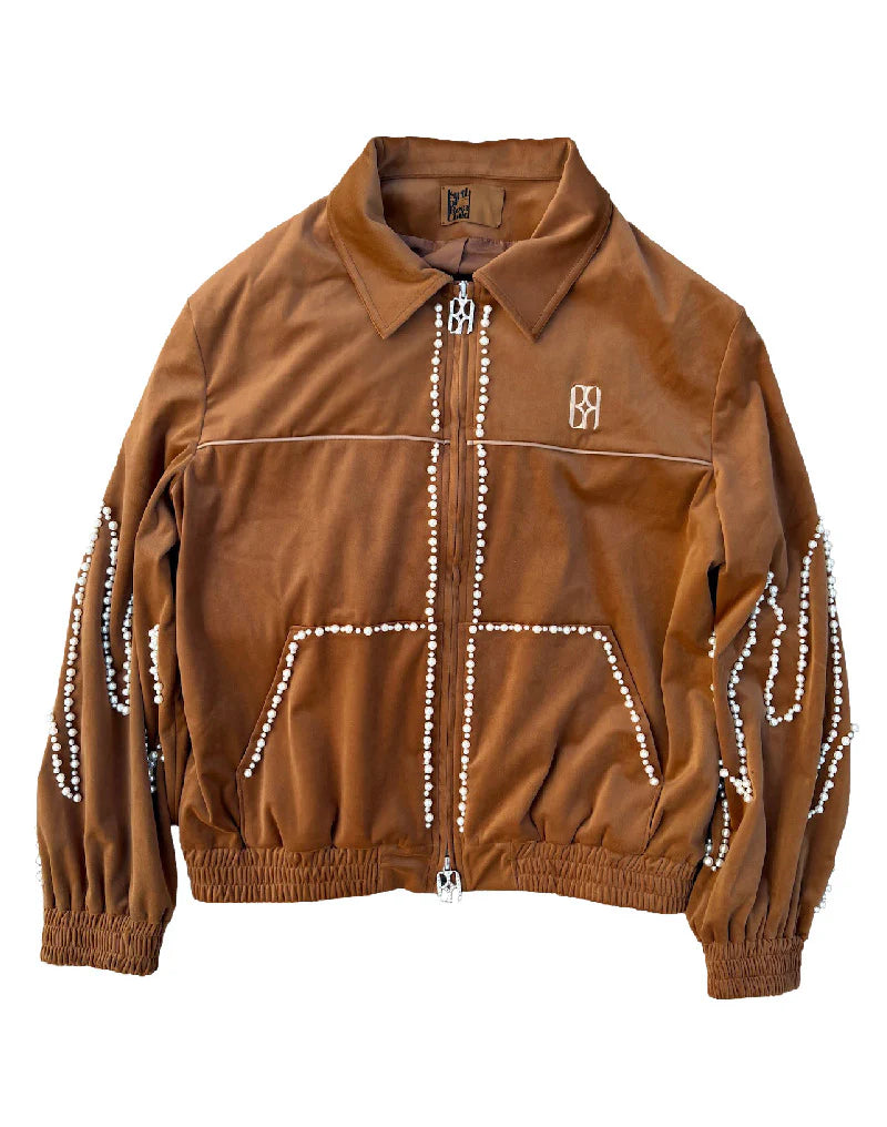 Birth Of Royal Child Pearl Flame Pearl Velvet Jacket