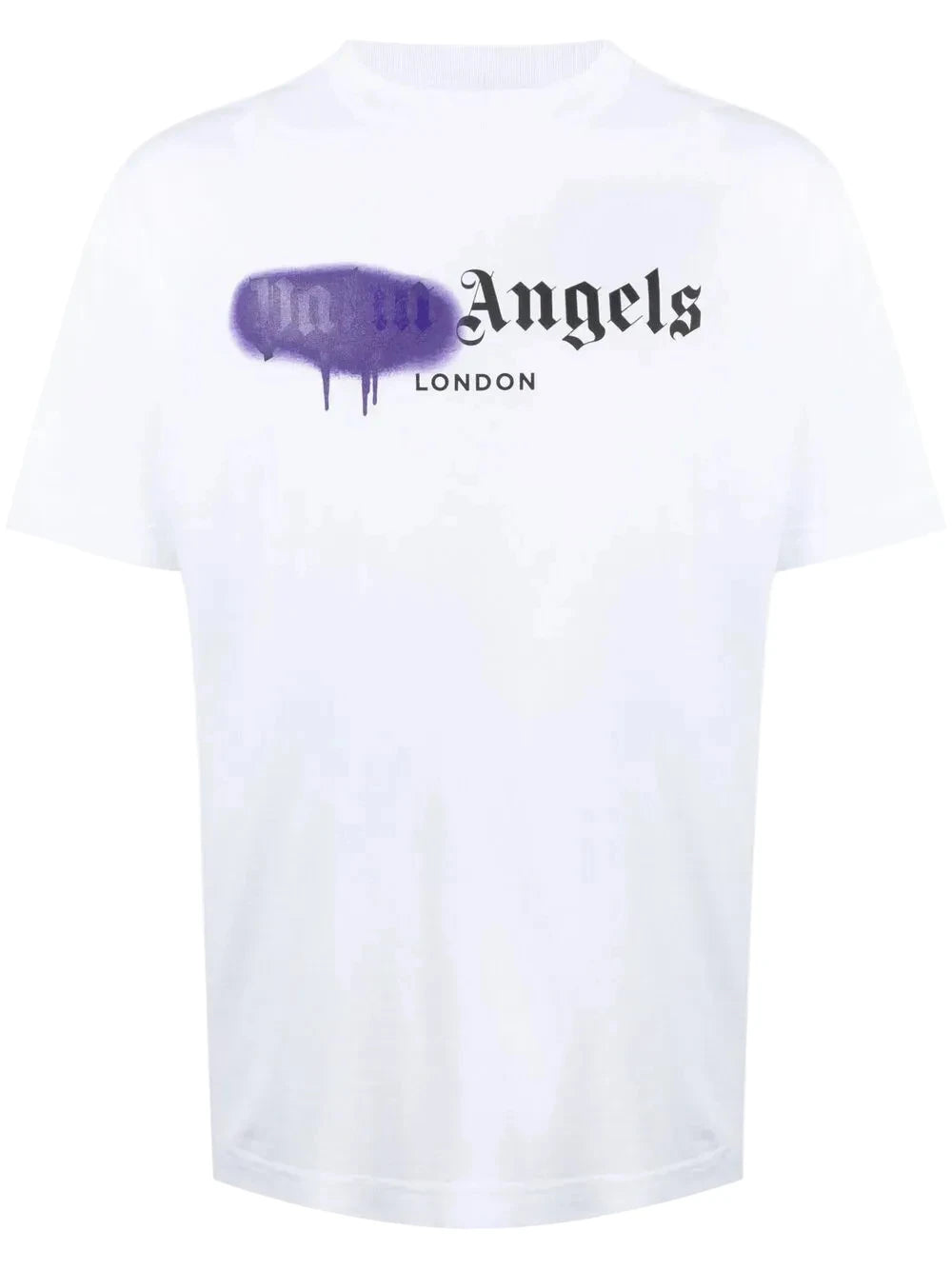 Purple Angels LA Purple Sprayed Tee Shirt White