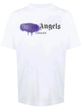 Purple Angels LA Purple Sprayed Tee Shirt White