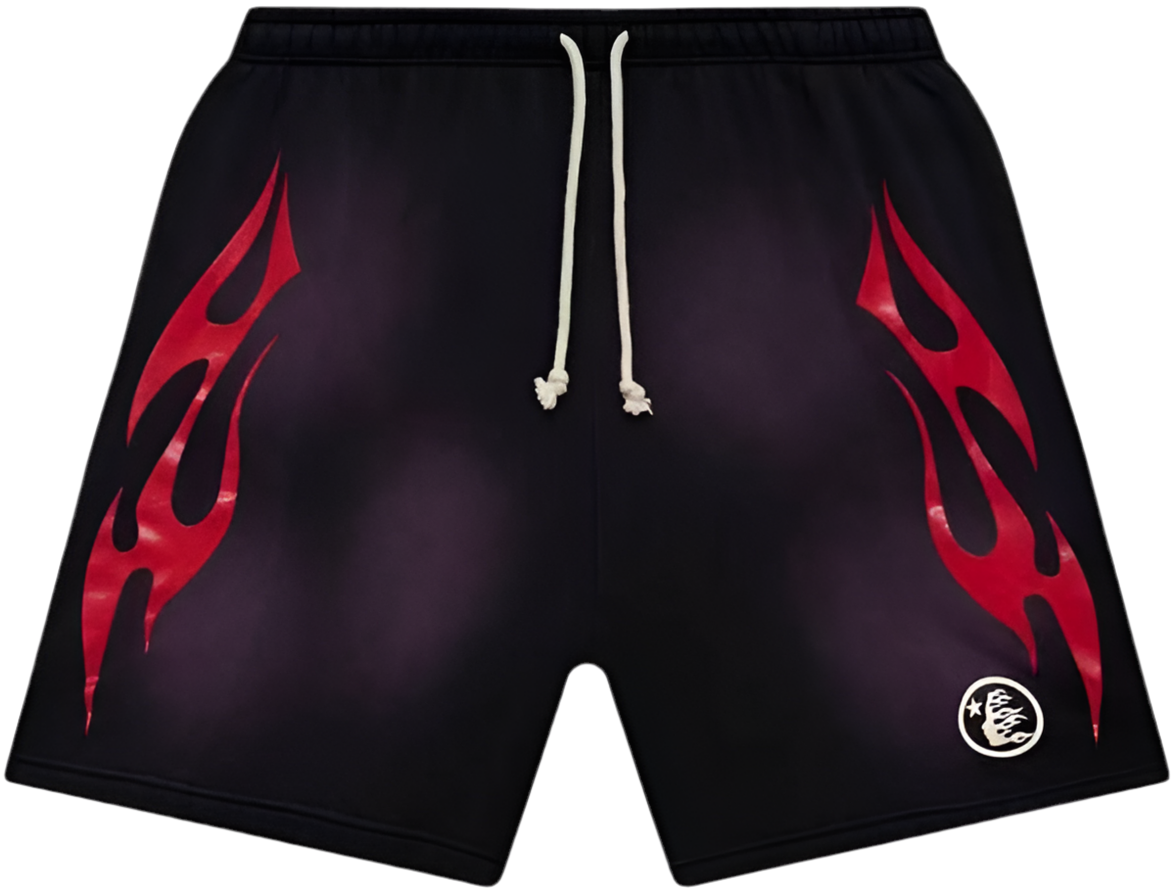 Hell Star Flame Shorts Purple/Red
