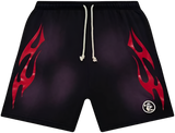 Hell Star Flame Shorts Purple/Red