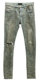 Purple P001 Light Dirty Wax Skinny Jeans