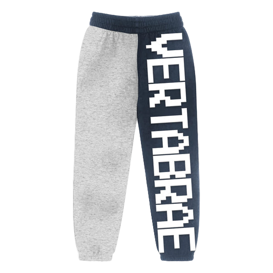 Vertabrae Split Sweat Pants Grey Navy