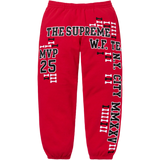Supreme League Champs Sweatpants Red