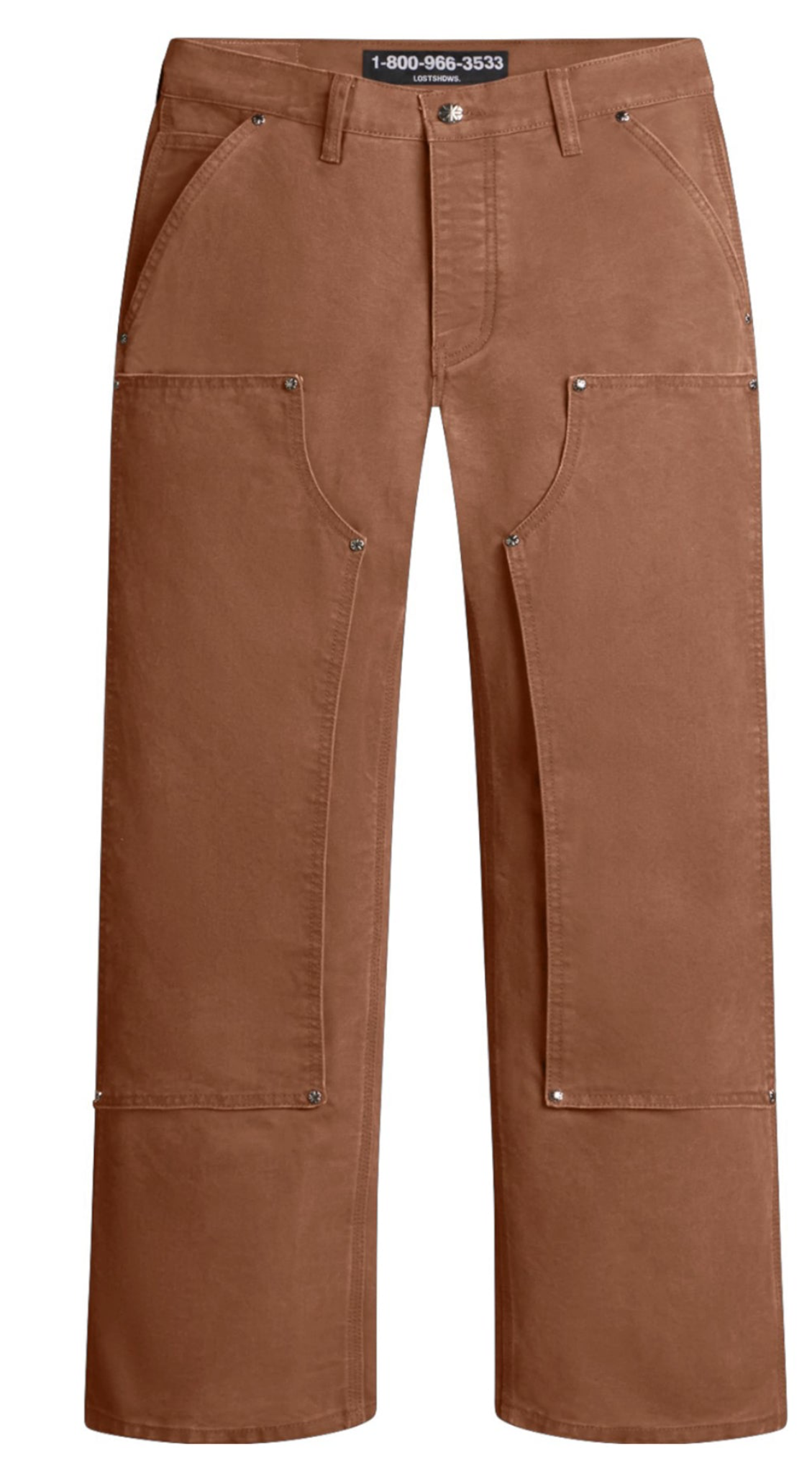 Lost Shdws Detached Double Knee Jeans Brown