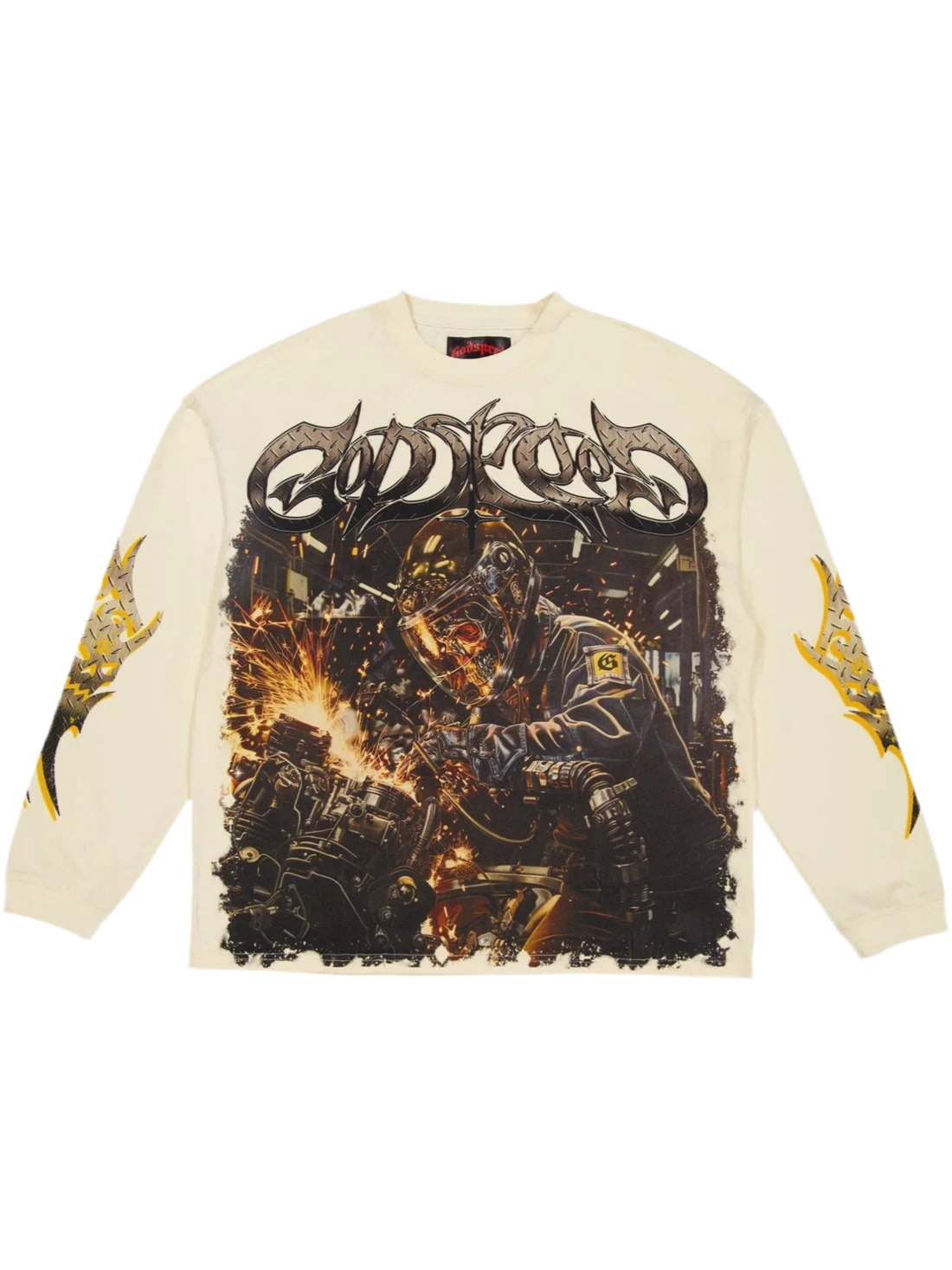Godspeed Bone Steel Sharpens Steel Long Sleeve Tee