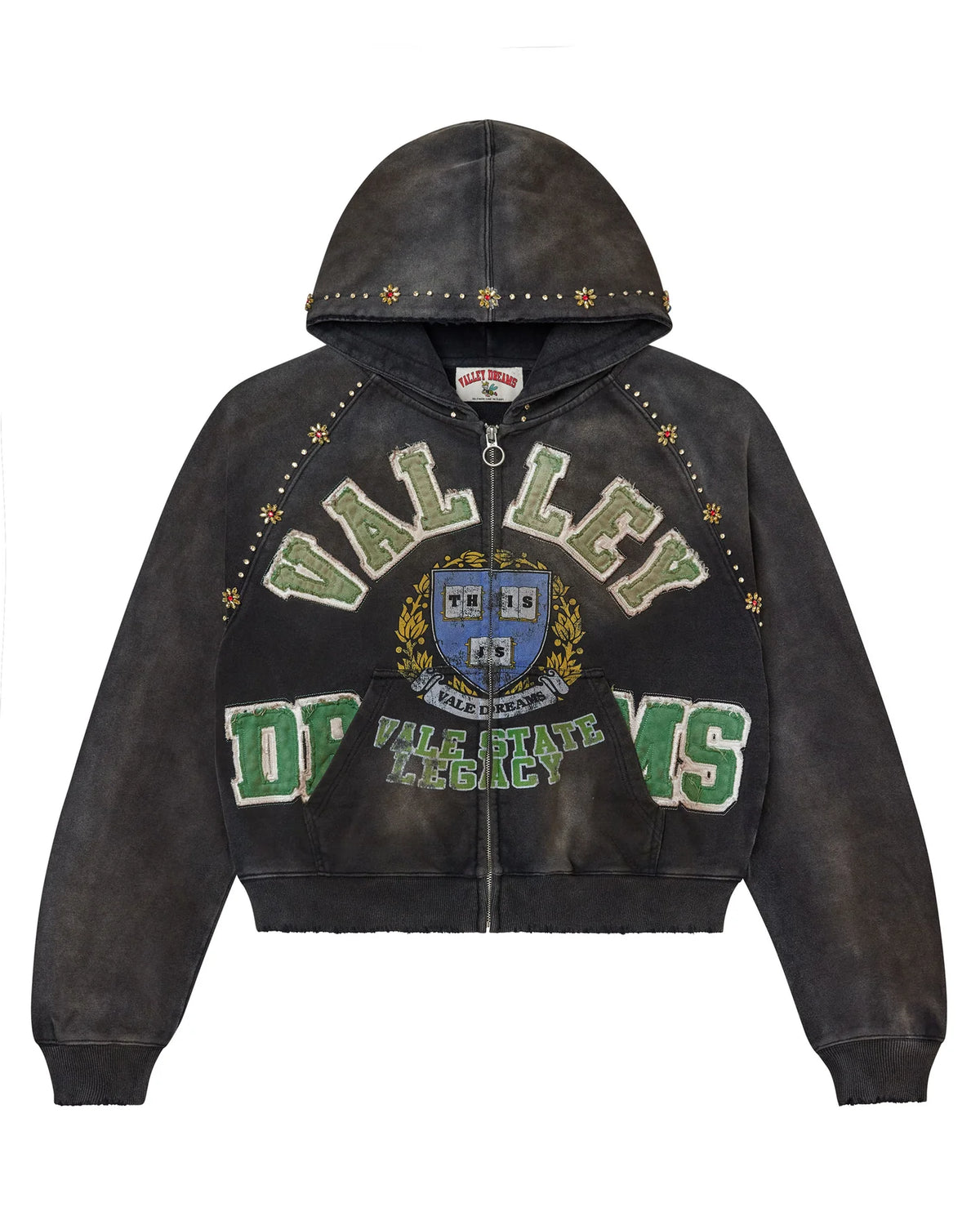 Vale Forever Black Gem Hoodie Zip Up Hoodie