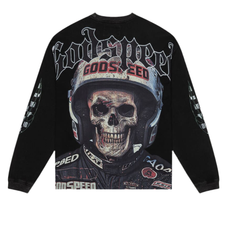 Godspeed Crashout LS T-shirt (Black Wash)