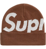 Supreme Big Logo Beanie Brown
