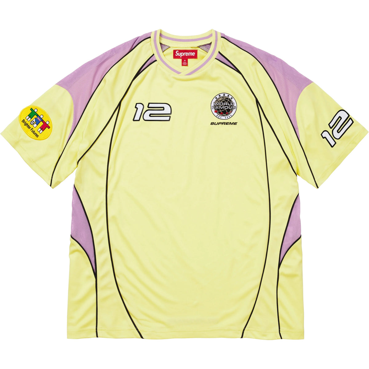 Supreme Piping Soccer Jersey Yellow