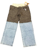 Birth Of Royal Child Double Waistband Patchwork Denim (Tweed)