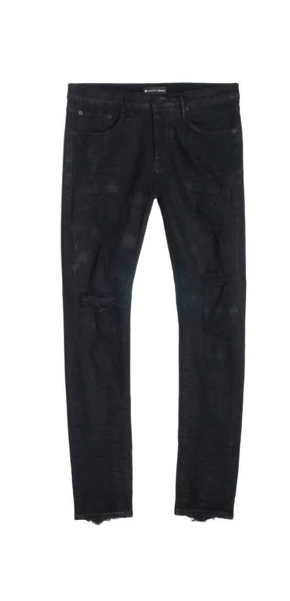 Purple Brand Black Oil Spill Jeans