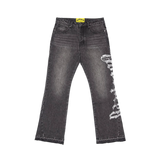 Godspeed OG Logo Flared Jeans Grey