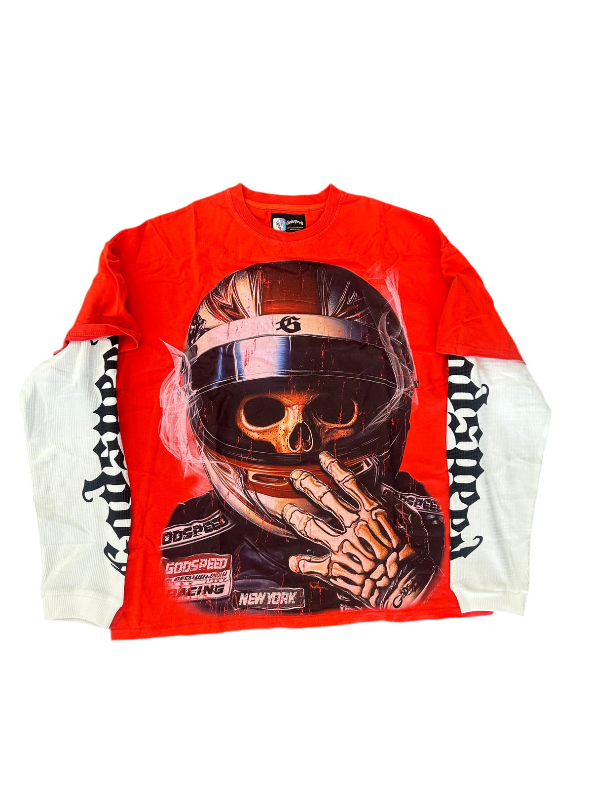 Godspeed F1 World Cup Layered Long Sleeve Tee Shirt Red