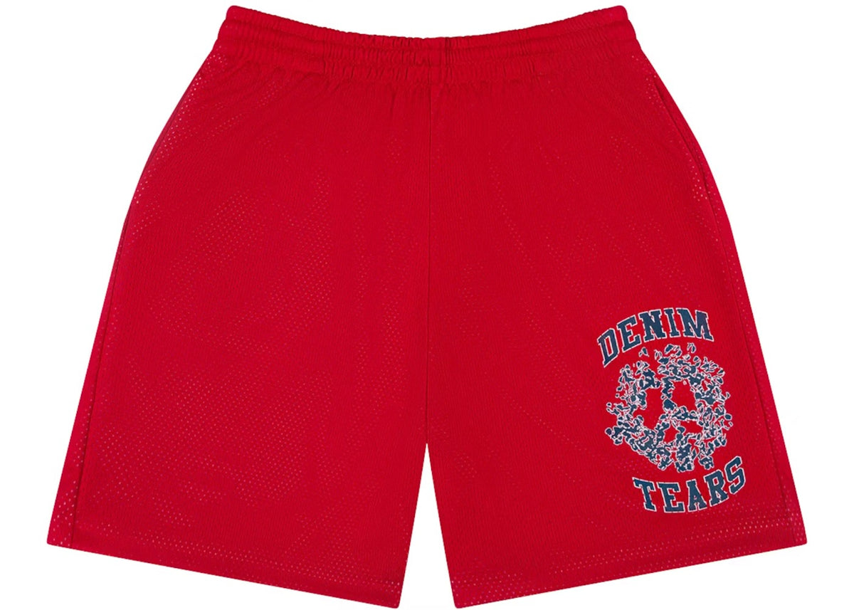 Denim Tears University Mesh Shorts Red