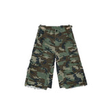 Bravest Studios GREEN CAMO BAGGY CARGO SHORTS