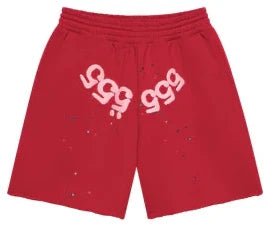 Sp5der Angel Number Sweatshort Red