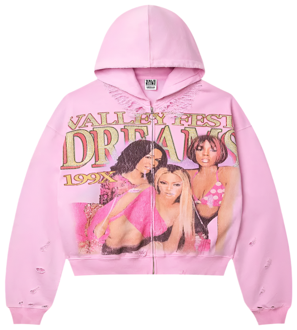 VALE FOREVER DREAMS ZIP UP HOODIE PINK
