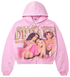 VALE FOREVER DREAMS ZIP UP HOODIE PINK