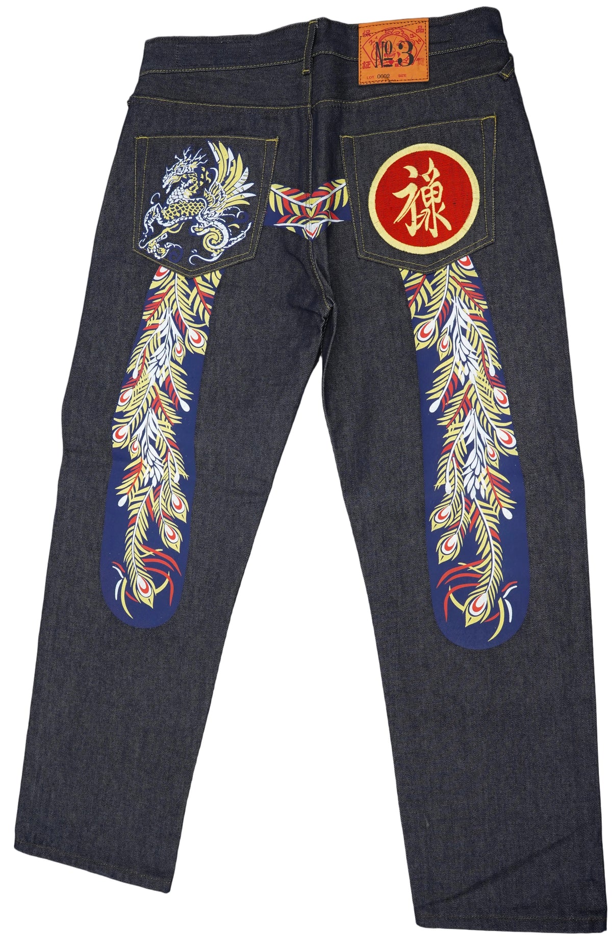 Evisu Embroidered Blue Dragon Father Jeans