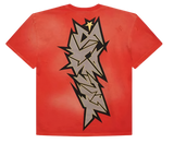 Hellstar Cracked Distress Tee Red