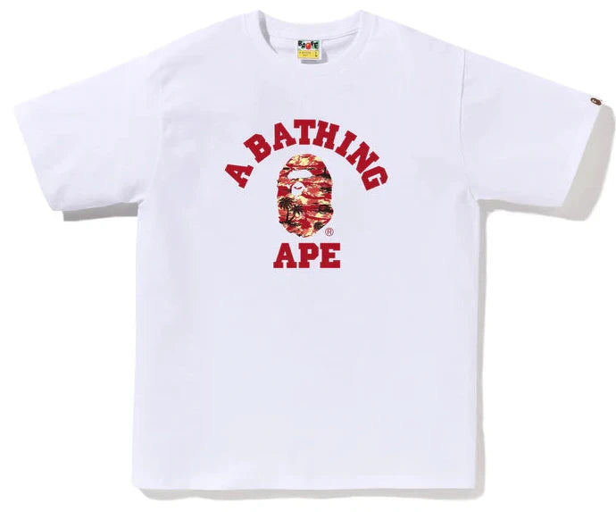 Bape Palm Tree College Tee White
