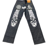 Evisu Embroidered Gray Japanese Dog Jeans