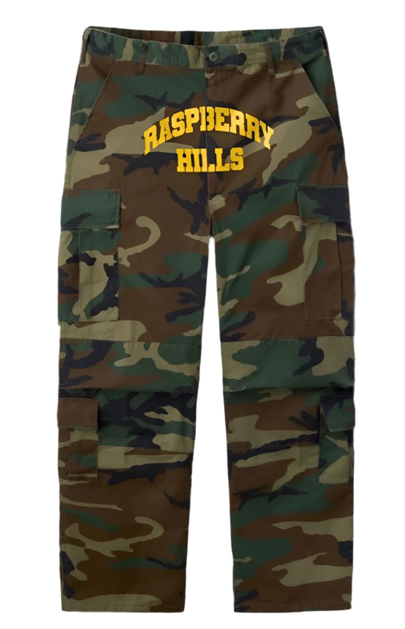 Raspberry Hill Camo Cargo Pants
