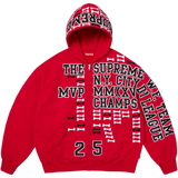 League Champs Zip Up Hoodie Sweadshirt Red