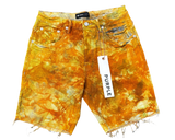 Purple Brand Camo Tie Dye Monogram Shorts Orange