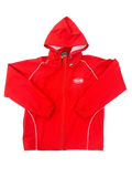 Chaser Windbreaker Removable Hood Red/White Zip Up Jacket