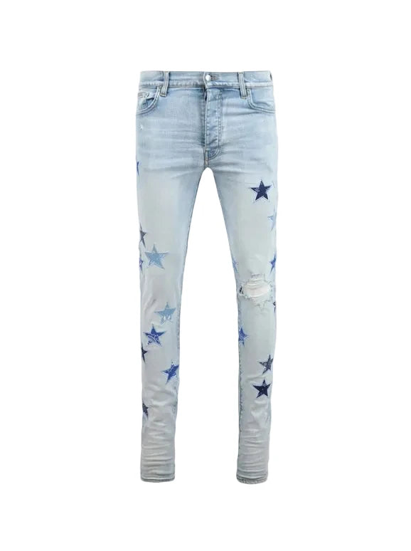 Amiri Bandana Star Jean Light Indigo