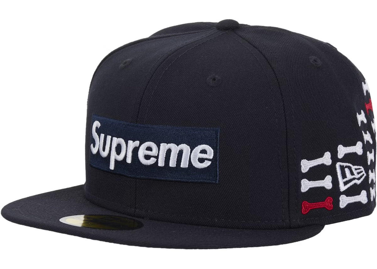Supreme Bones Box Logo New Era Navy