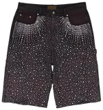Birth Of Royal Child Diamond Jorts Washed Black